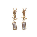 18K YSL Monogram Earrings