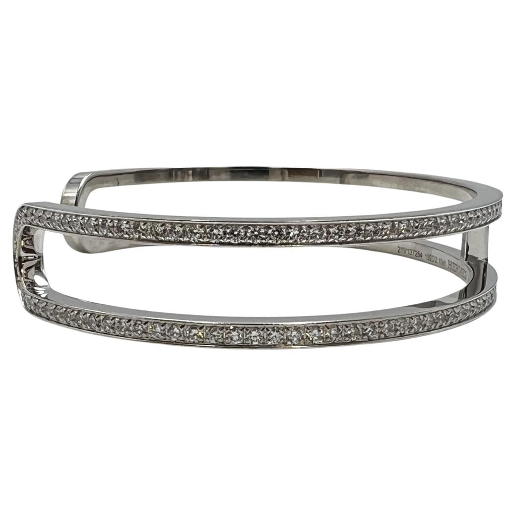 18K Ever Chain D?¡¥ancre Cuff Diamond Hermes Bracelet