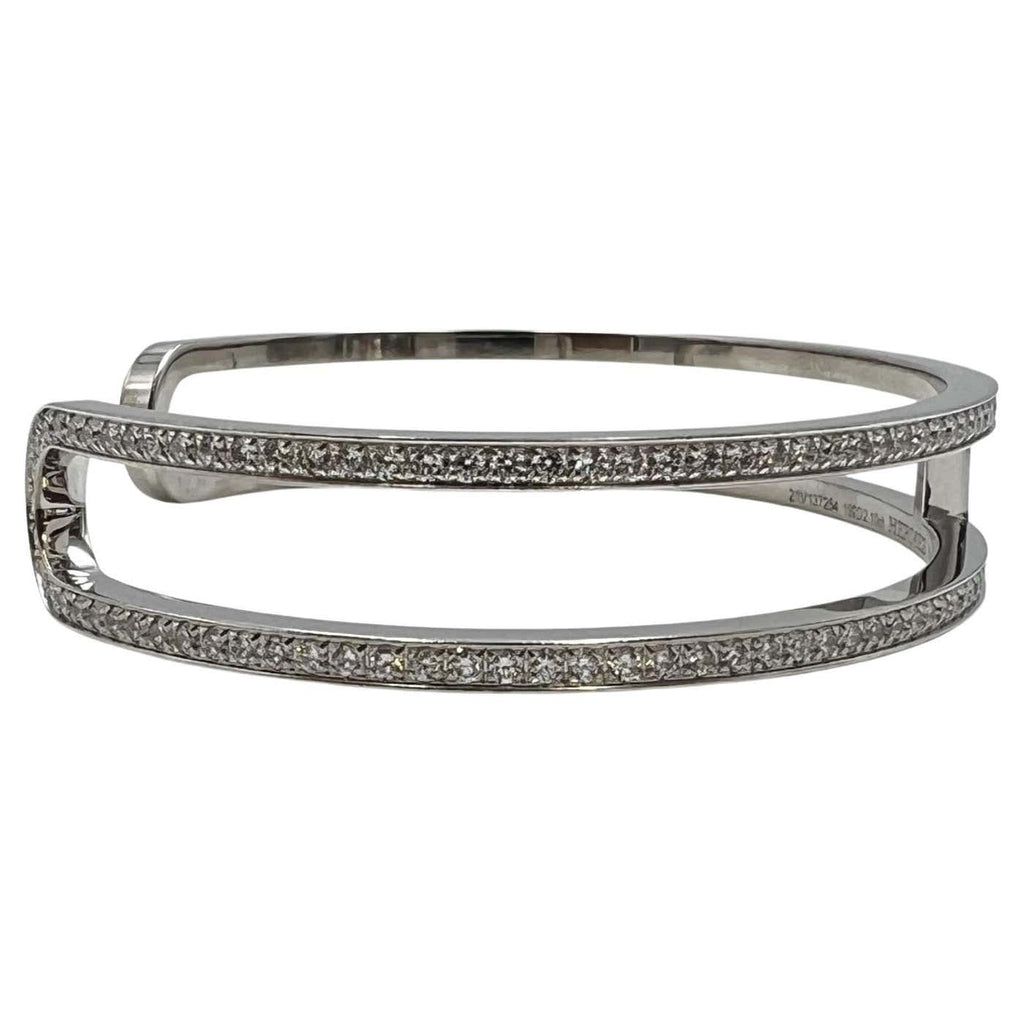 18K Ever Chain D?¡¥ancre Cuff Diamond Hermes Bracelet