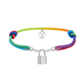 18K Louis Vuitton Silver Lockit X Virgil Abloh Rainbow Bracelet