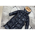 Moncler Reversible Black Beige Long Puffer Coat
