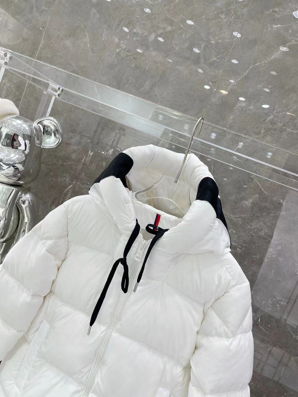 Moncler Hood-Print Hooded Puffer Coat