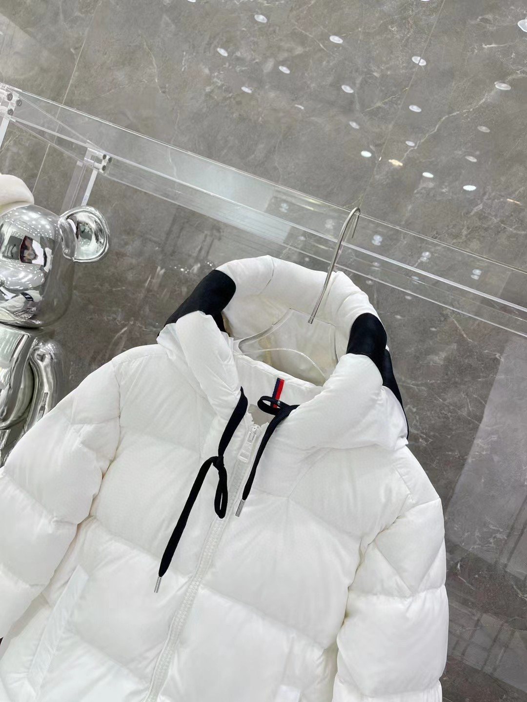 Moncler Hood-Print Hooded Puffer Coat
