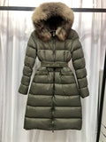 Moncler Long Belted Puffer Coat