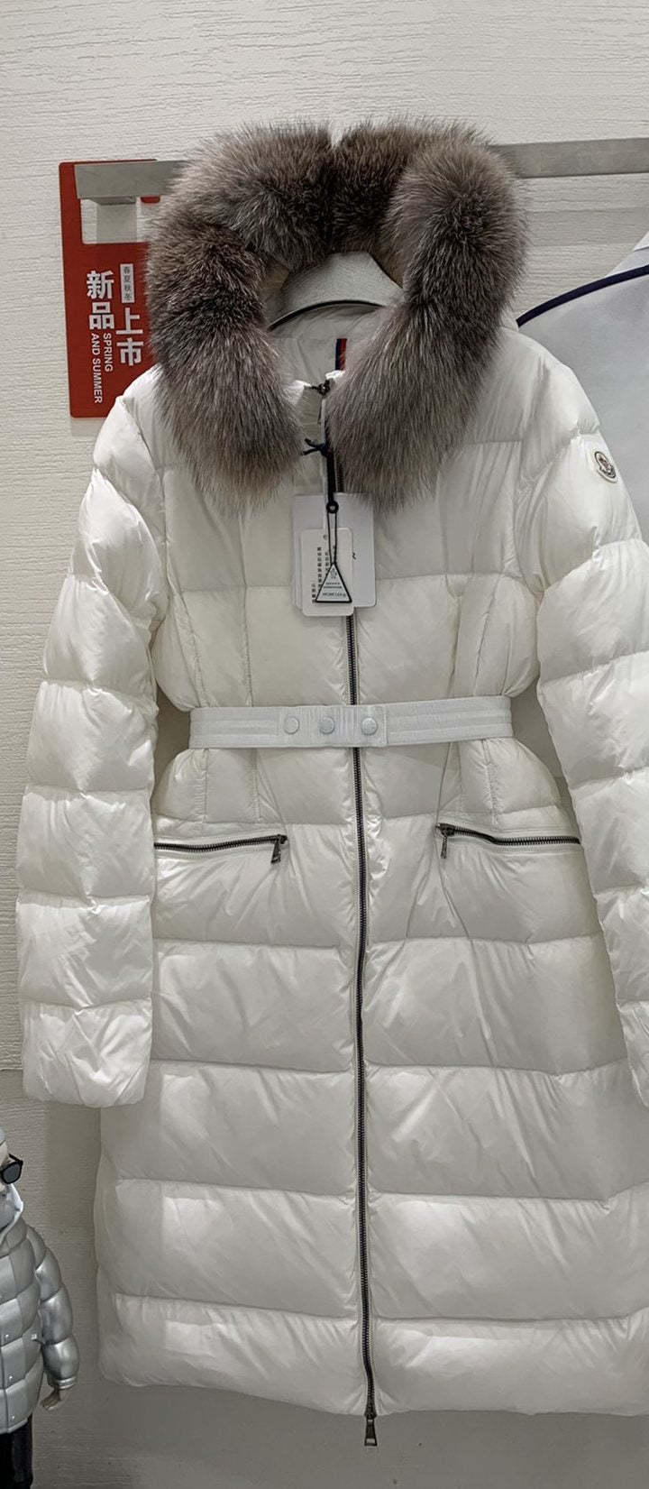 Moncler Long Belted Puffer Coat
