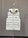 Moncler Lettered Hood Trim Quilted Vest