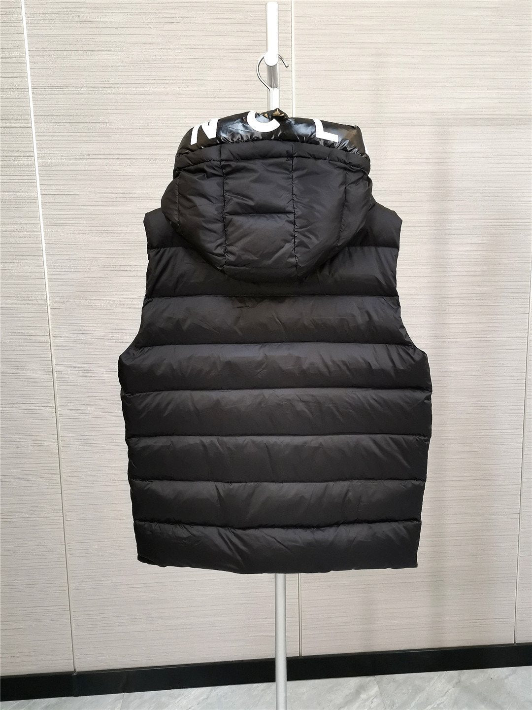 Moncler Lettered Hood Trim Quilted Vest