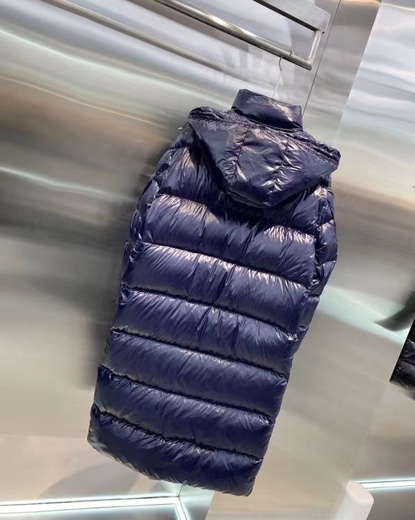 Moncler Glossy Hooded Long Down Coat