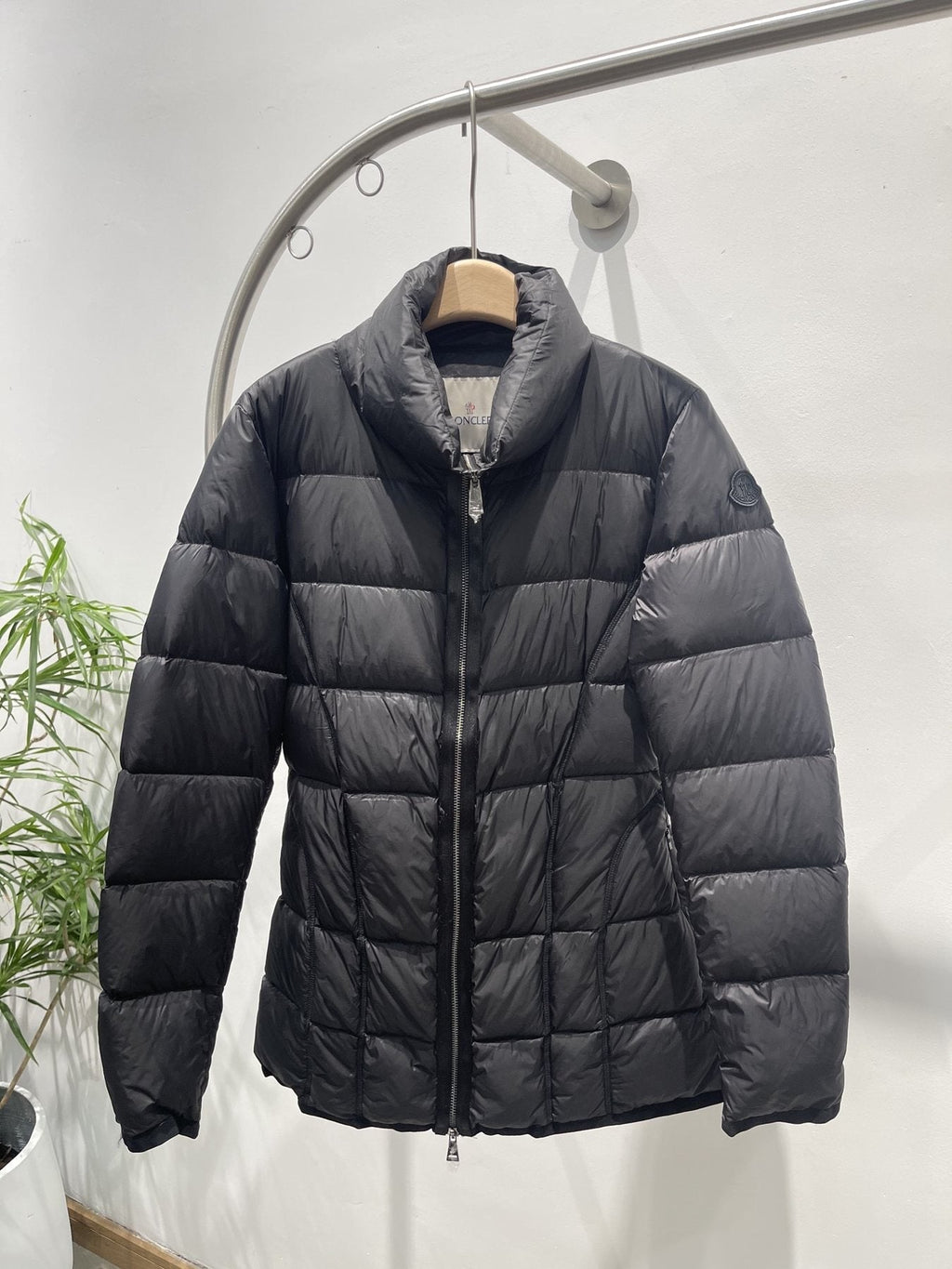 Moncler Black Quilted Short Down Coat
