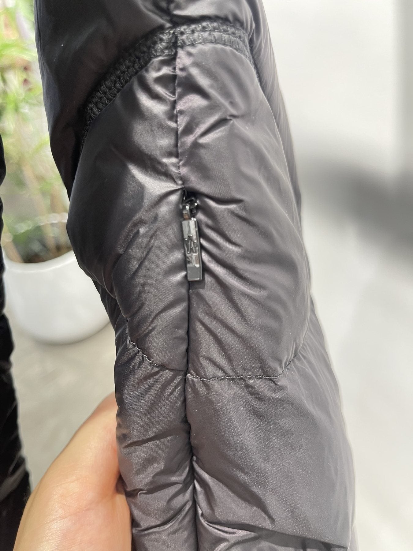 Moncler Women's Long Black Quilted Down Coat