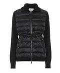 Moncler Quilted Knit-Sleeve Down Jacket