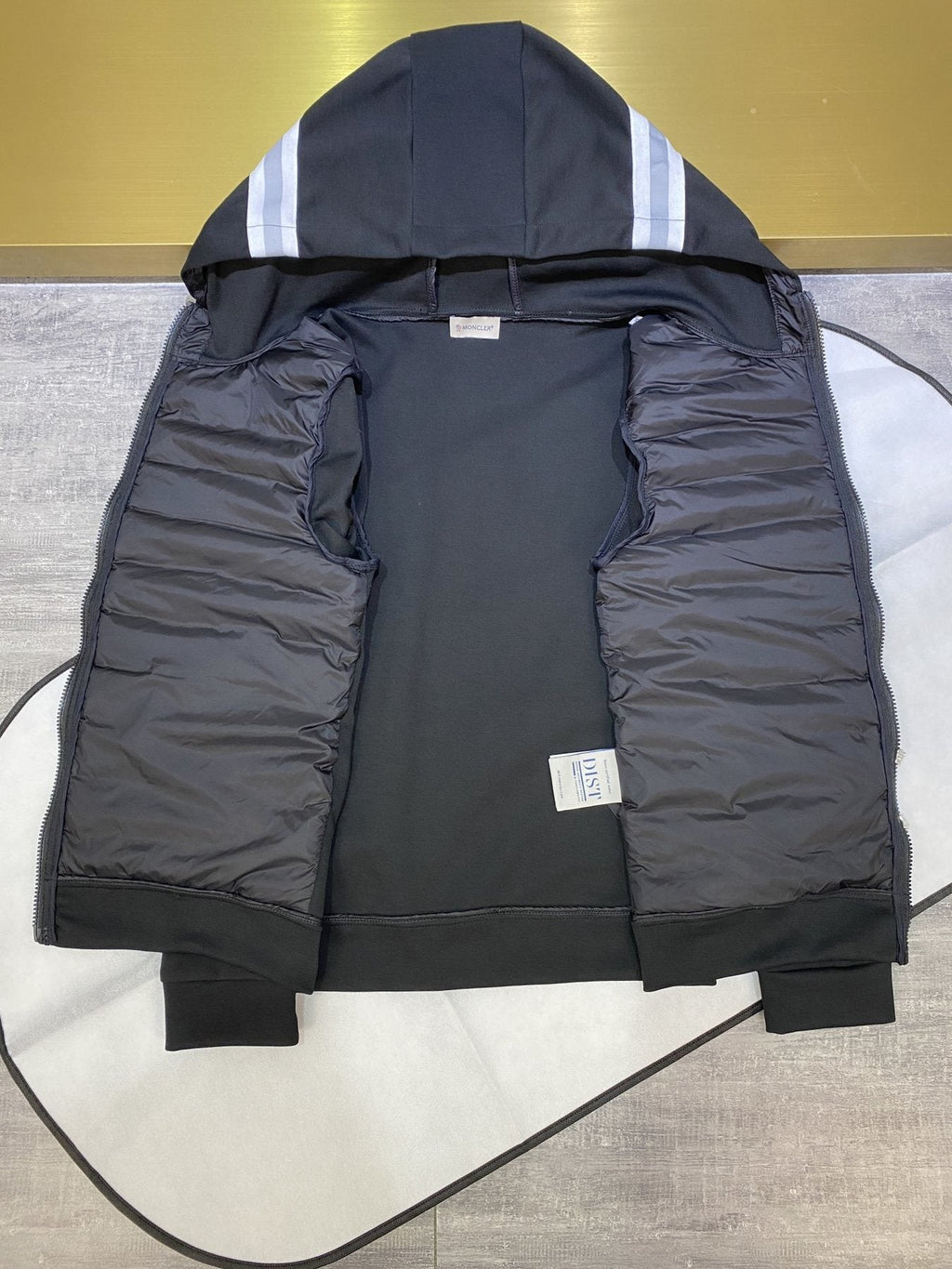 Moncler Black Sweater Sleeve Down Jacket