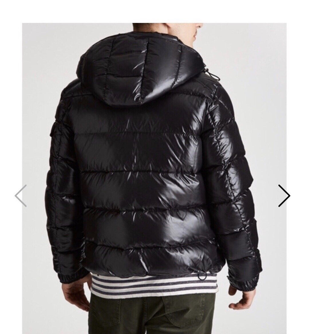 Moncler Glossy Hooded Short Down Coat
