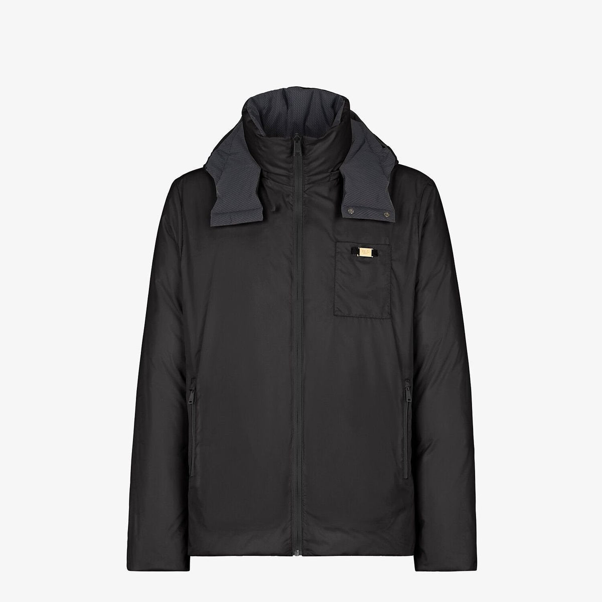 Fendi Black Hooded Utility Jacket
