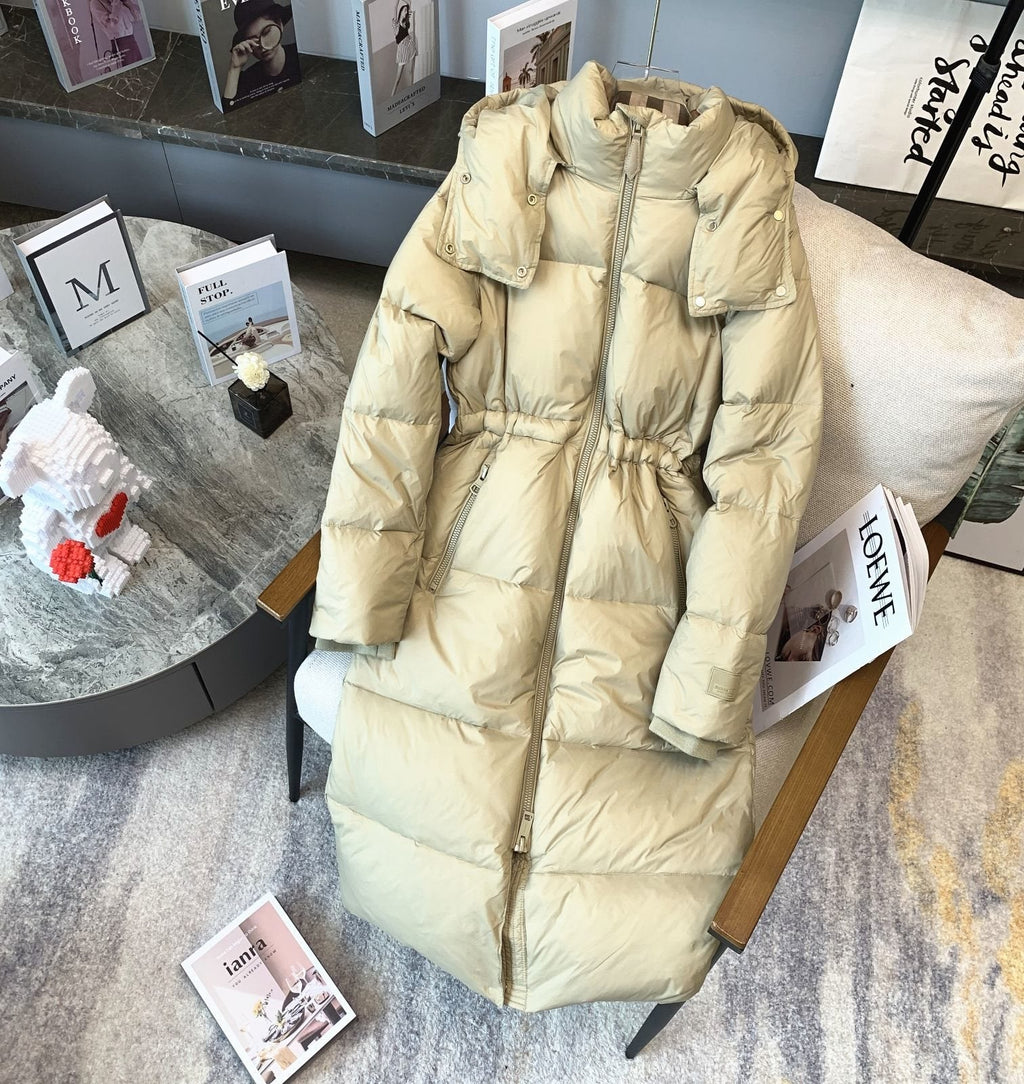 Burberry Women's Hooded Long Down Jacket
