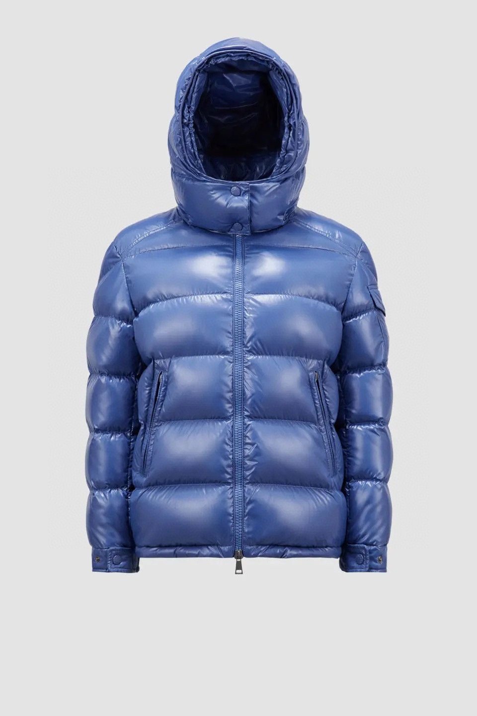 Moncler Maire Hooded Glossy Puffer Coat