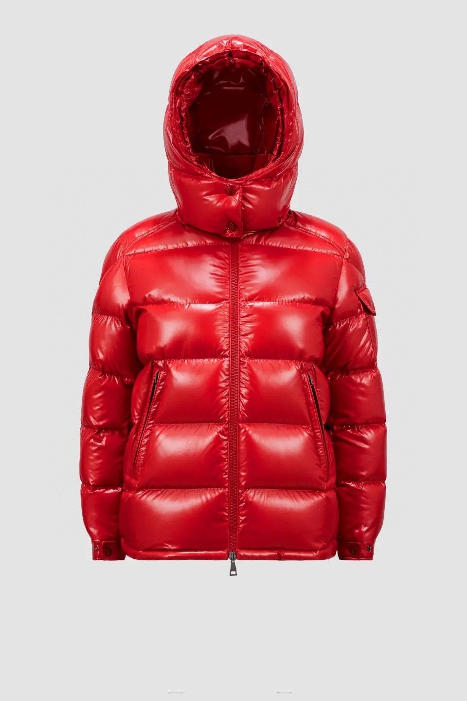Moncler Maire Hooded Glossy Puffer Coat