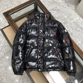 Moncler Women's Glossy Stand-Collar Short Puffer Coat