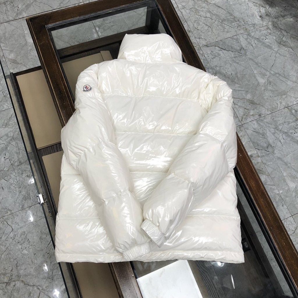 Moncler Women's Glossy Stand-Collar Short Puffer Coat