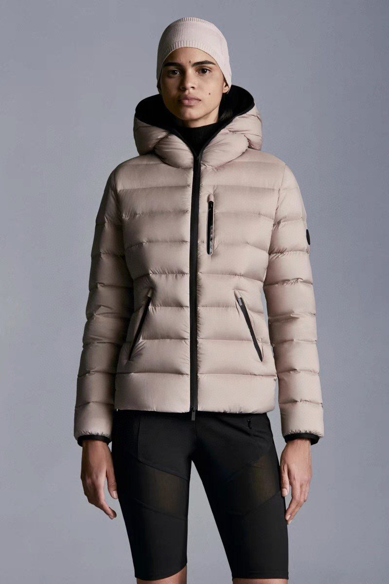 Moncler Women's Reversible Hooded Letter Graphic Puffer Coat