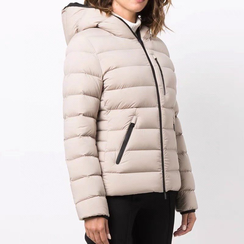 Moncler Women's Reversible Hooded Letter Graphic Puffer Coat