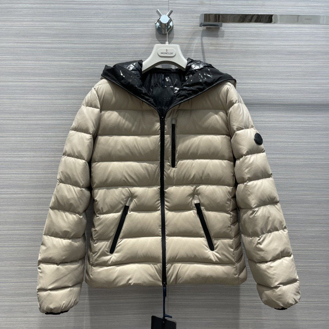 Moncler Women's Reversible Hooded Letter Graphic Puffer Coat
