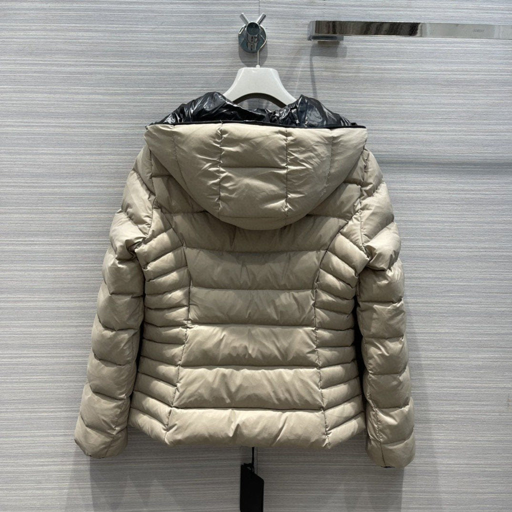 Moncler Women's Reversible Hooded Letter Graphic Puffer Coat