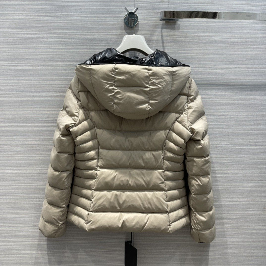 Moncler Women's Reversible Hooded Letter Graphic Puffer Coat