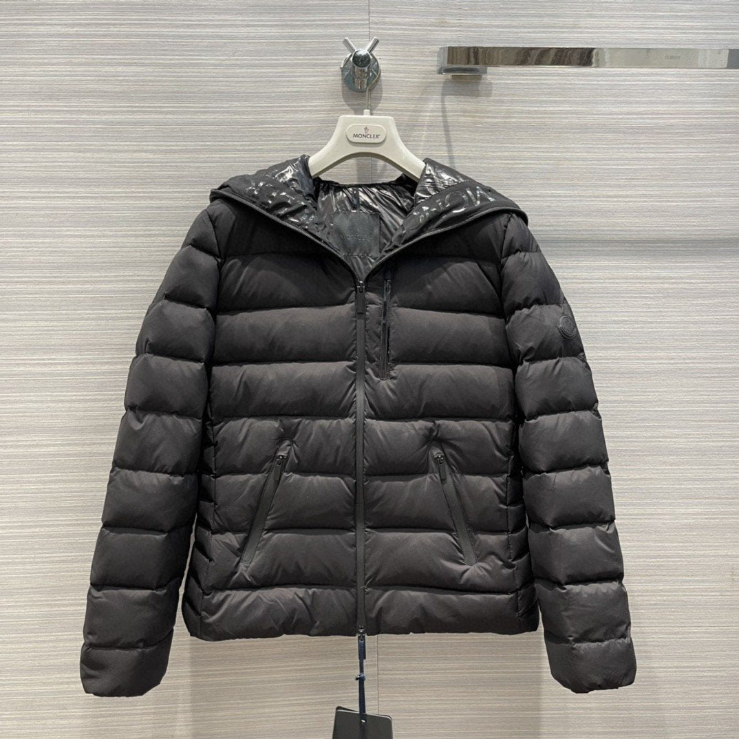 Moncler Women's Reversible Hooded Letter Graphic Puffer Coat