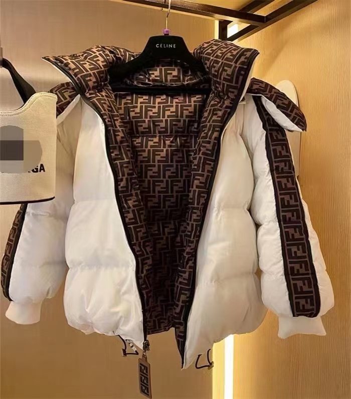 Fendi Reversible Monogram Hooded Puffer Jacket