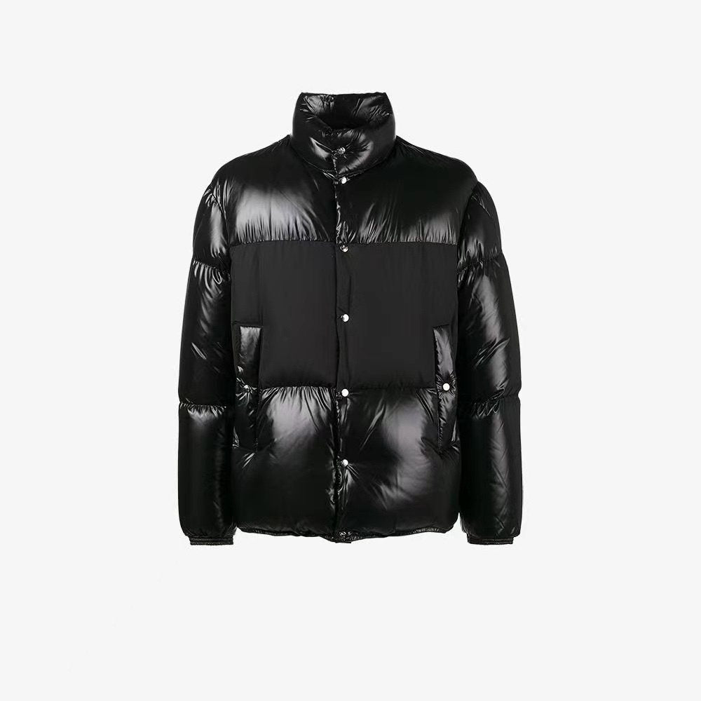 Moncler Black Glossy Quilted Puffer Coat