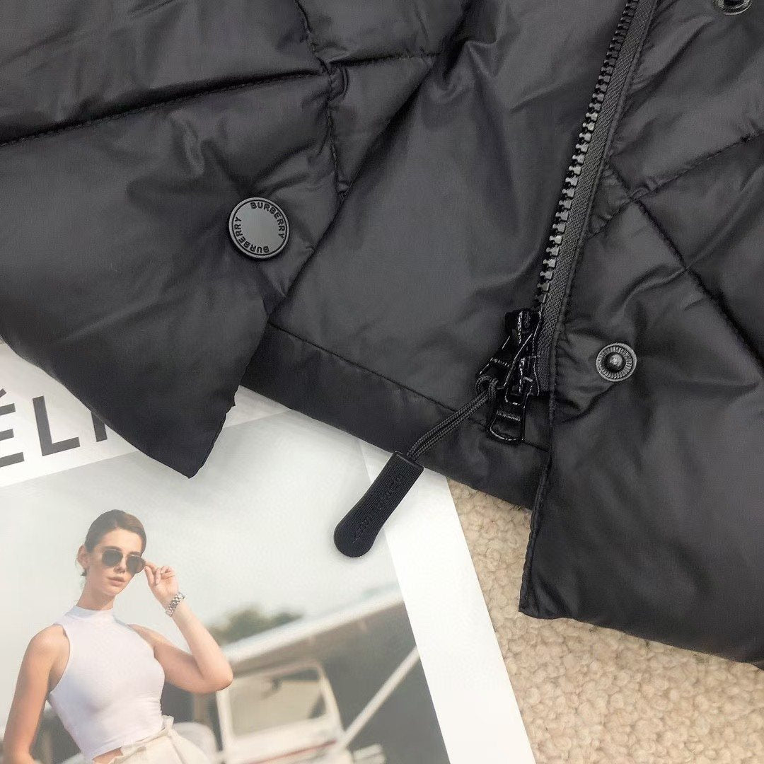 Burberry Long Diamond-Quilted Down Vest
