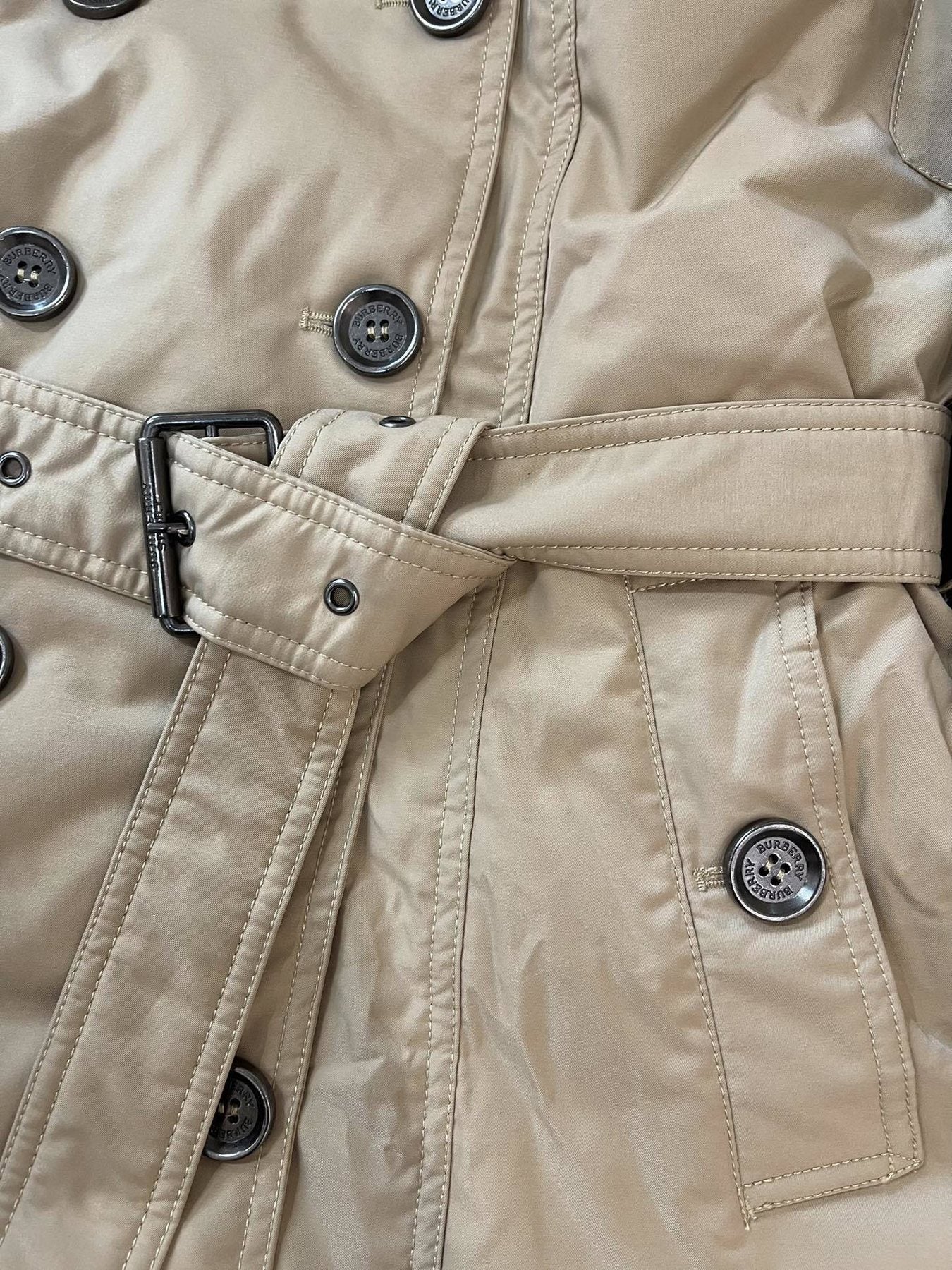 Burberry Fur-Trim Hooded Long Down Jacket
