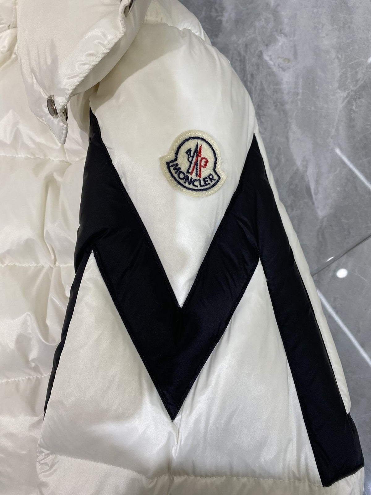 Moncler Glossy Hooded Puffer Coat
