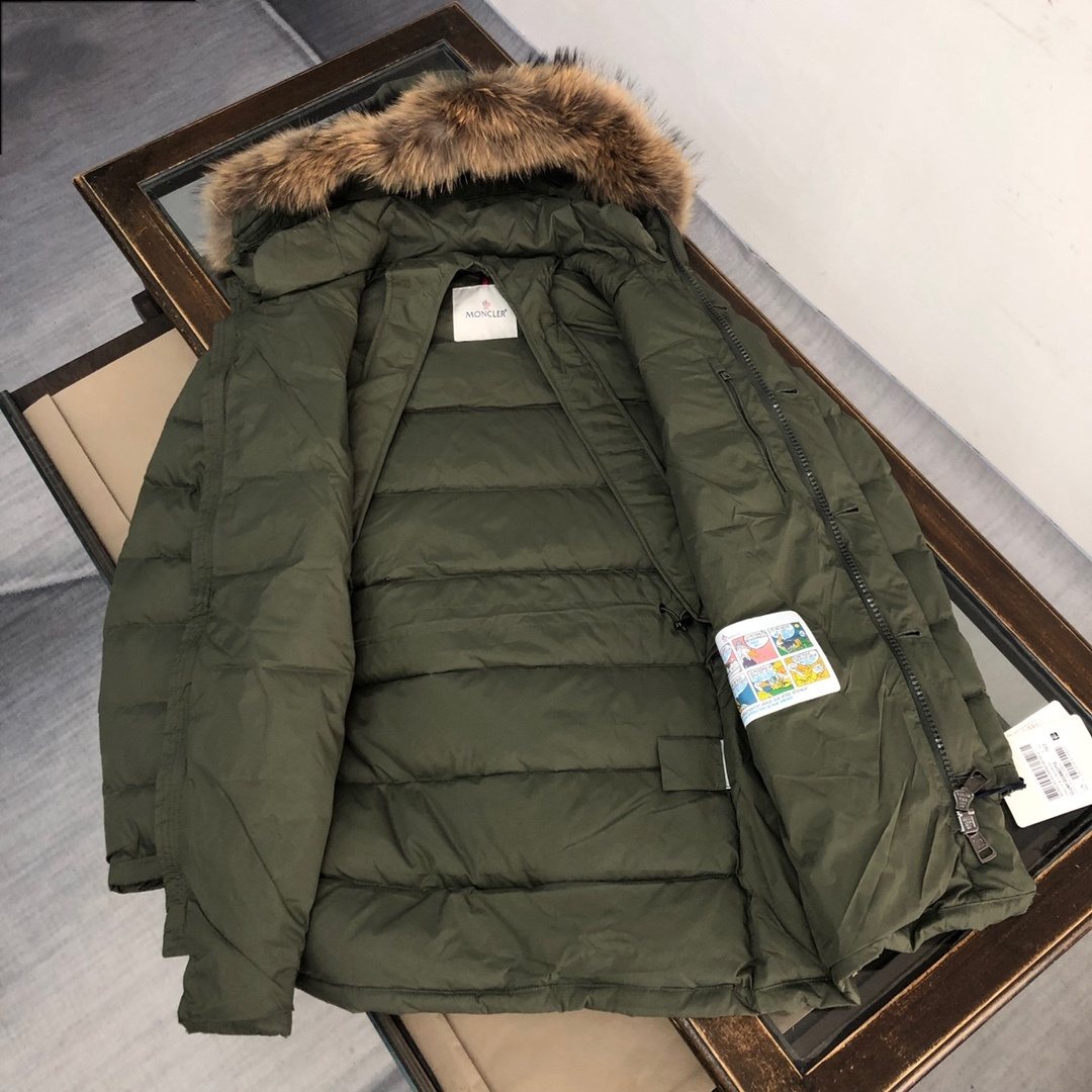 Moncler Hooded Long Down Coat