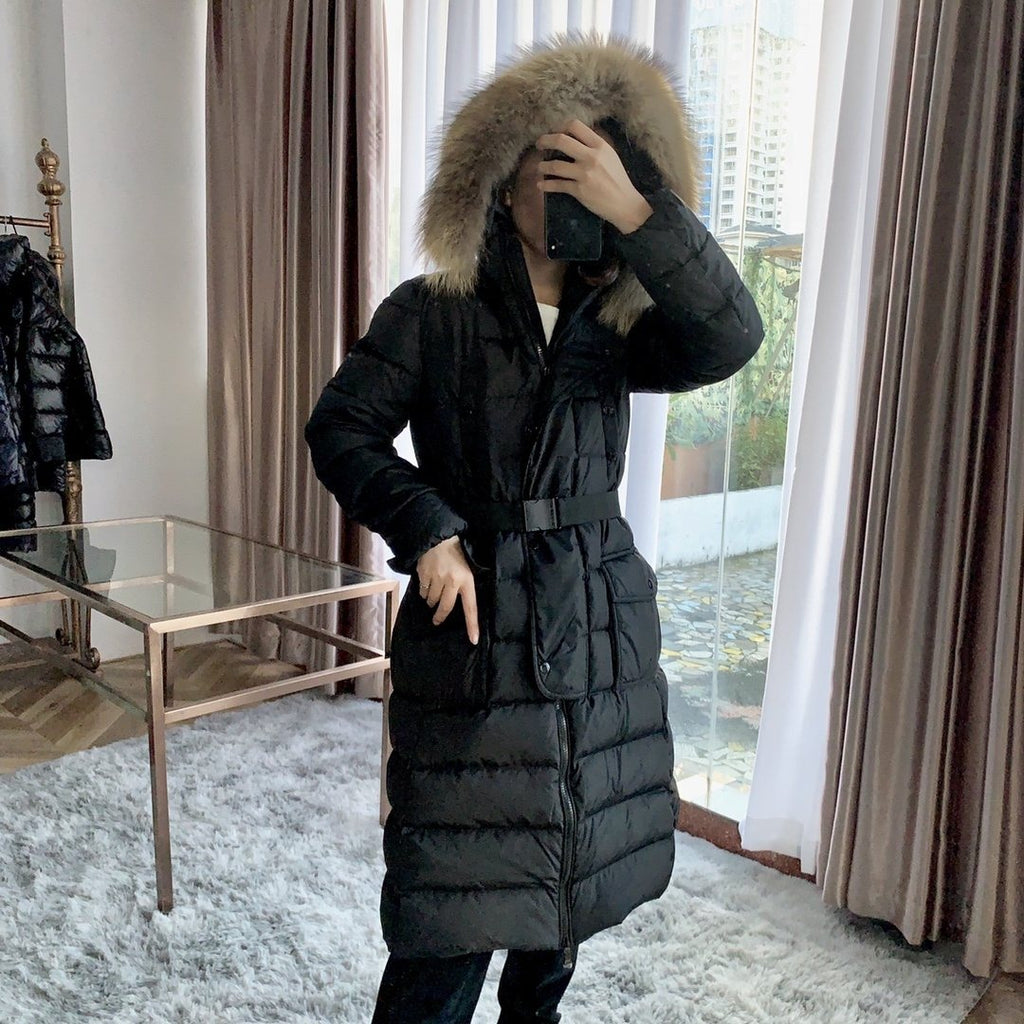 Moncler Women's Hooded Long Down Coat