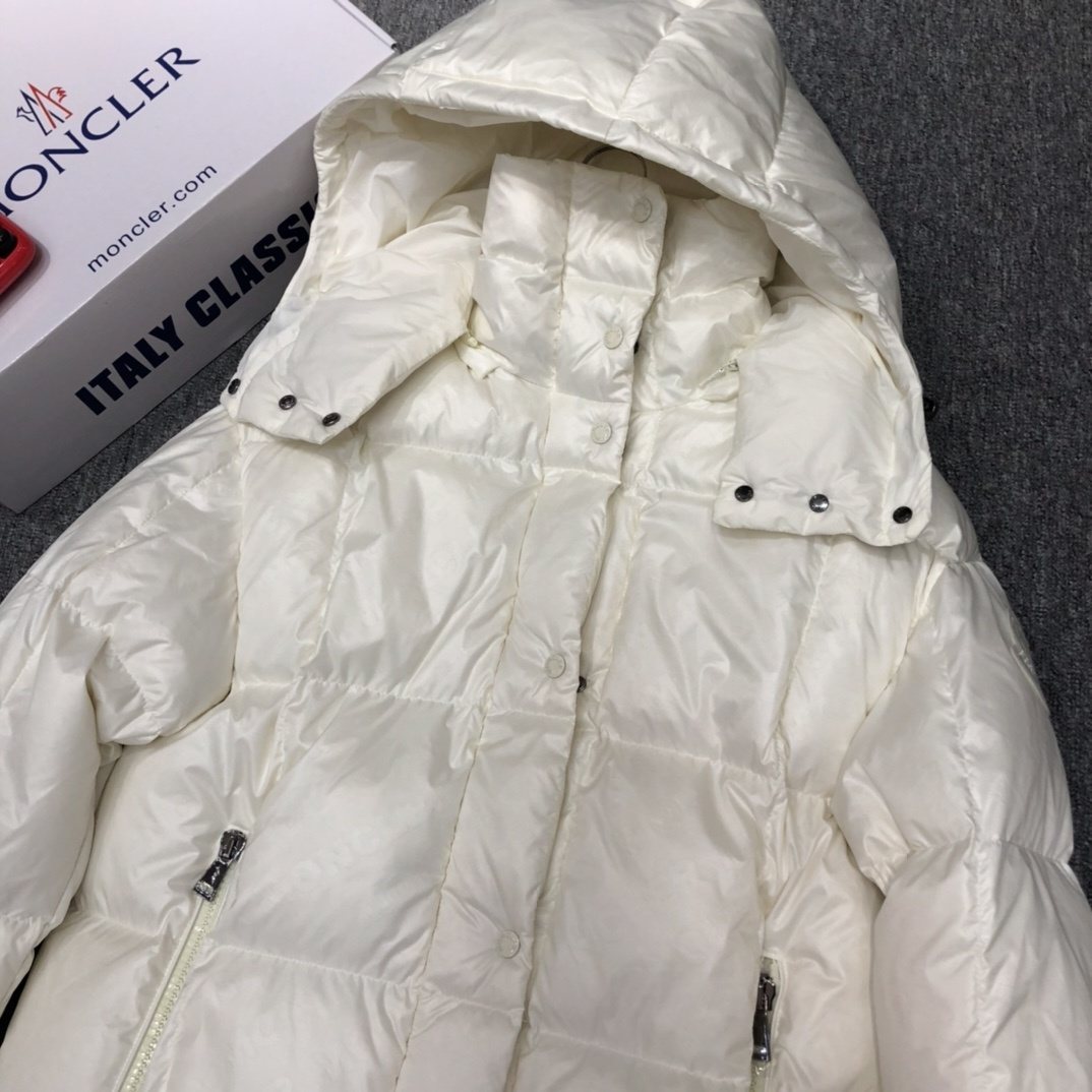 Moncler Women's All-Over Print Long Down Coat