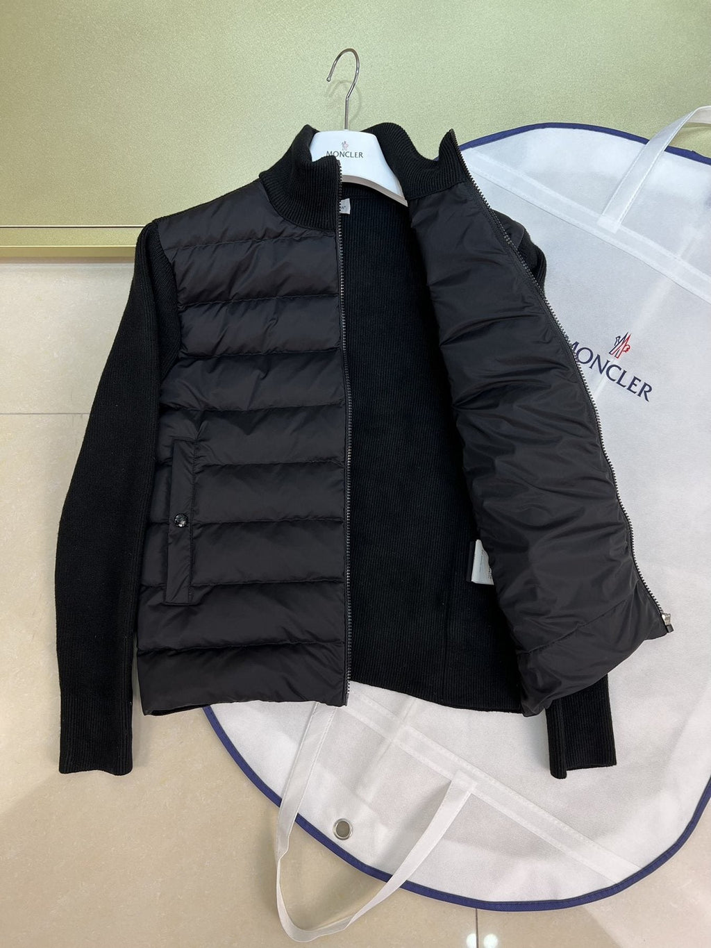 Moncler Knit Sleeve Down Jacket