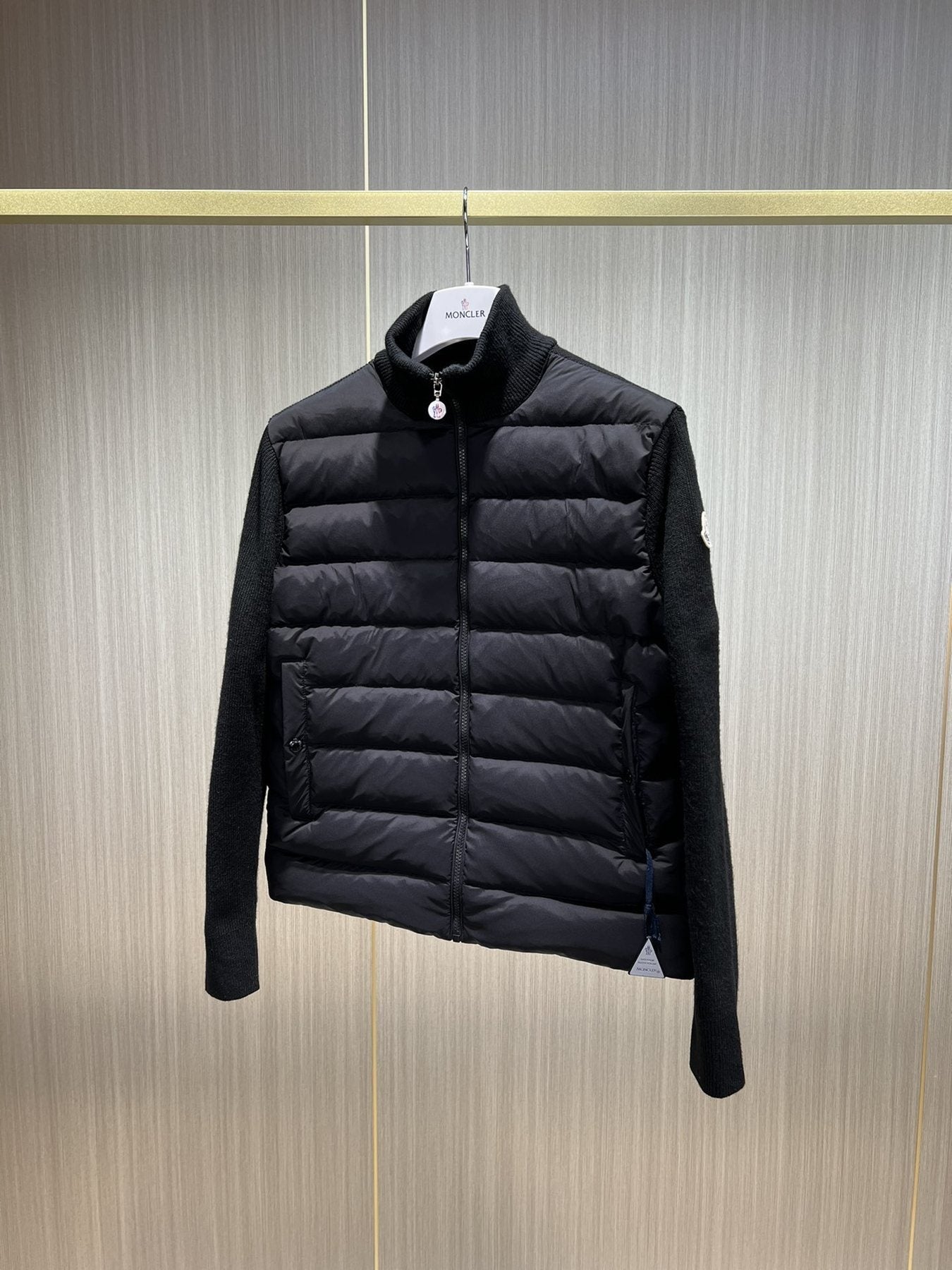 Moncler Knit Sleeve Down Jacket
