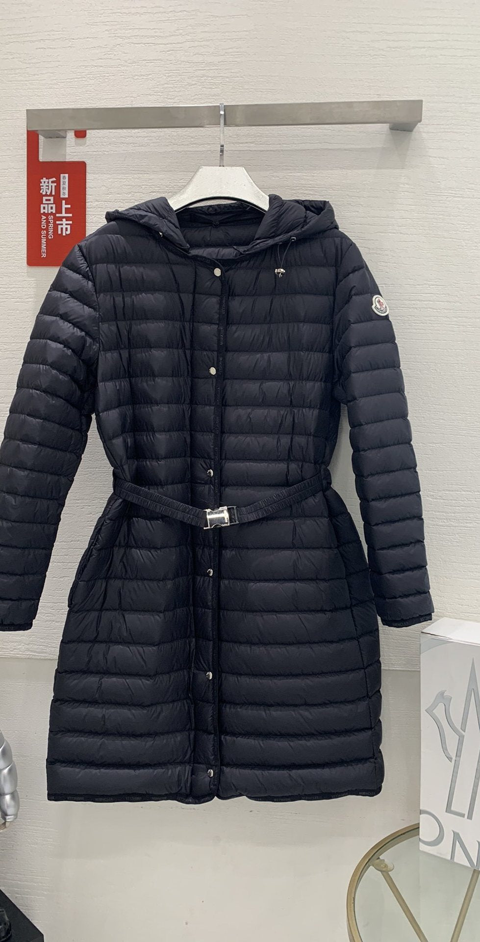 Moncler Women¡¯s Belted Hooded Long Down Coat