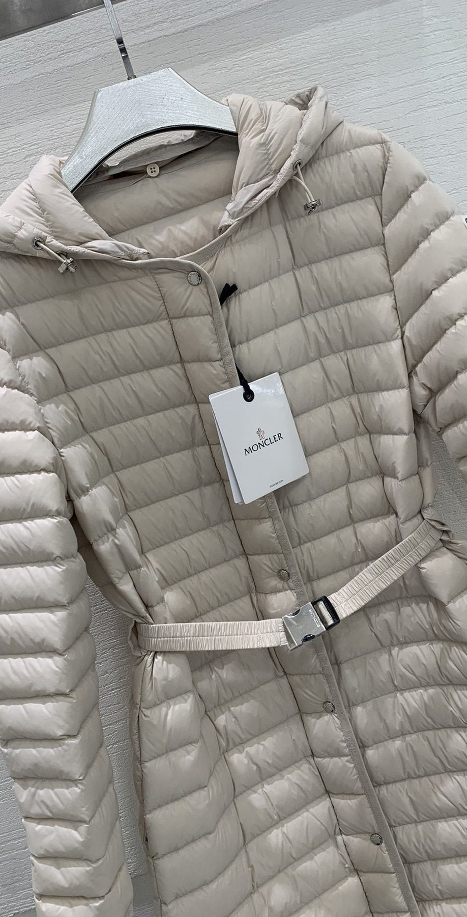 Moncler Women¡¯s Belted Hooded Long Down Coat