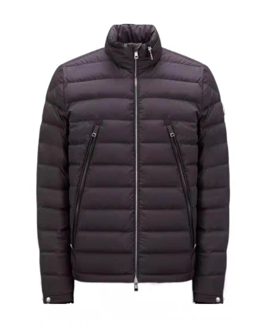 Moncler Black Stand-Collar Quilted Puffer Coat