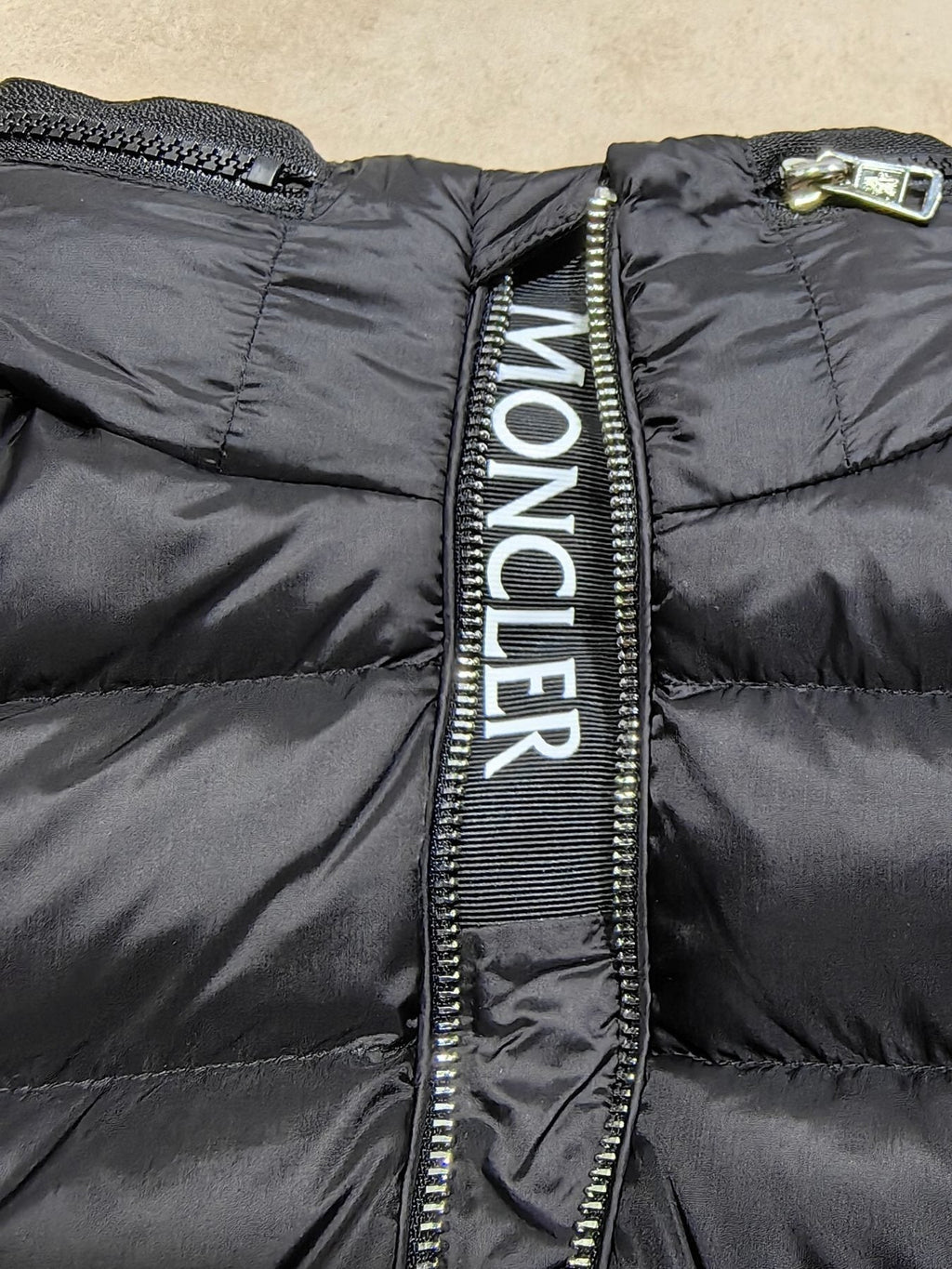 Moncler Black Stand-Collar Quilted Puffer Coat