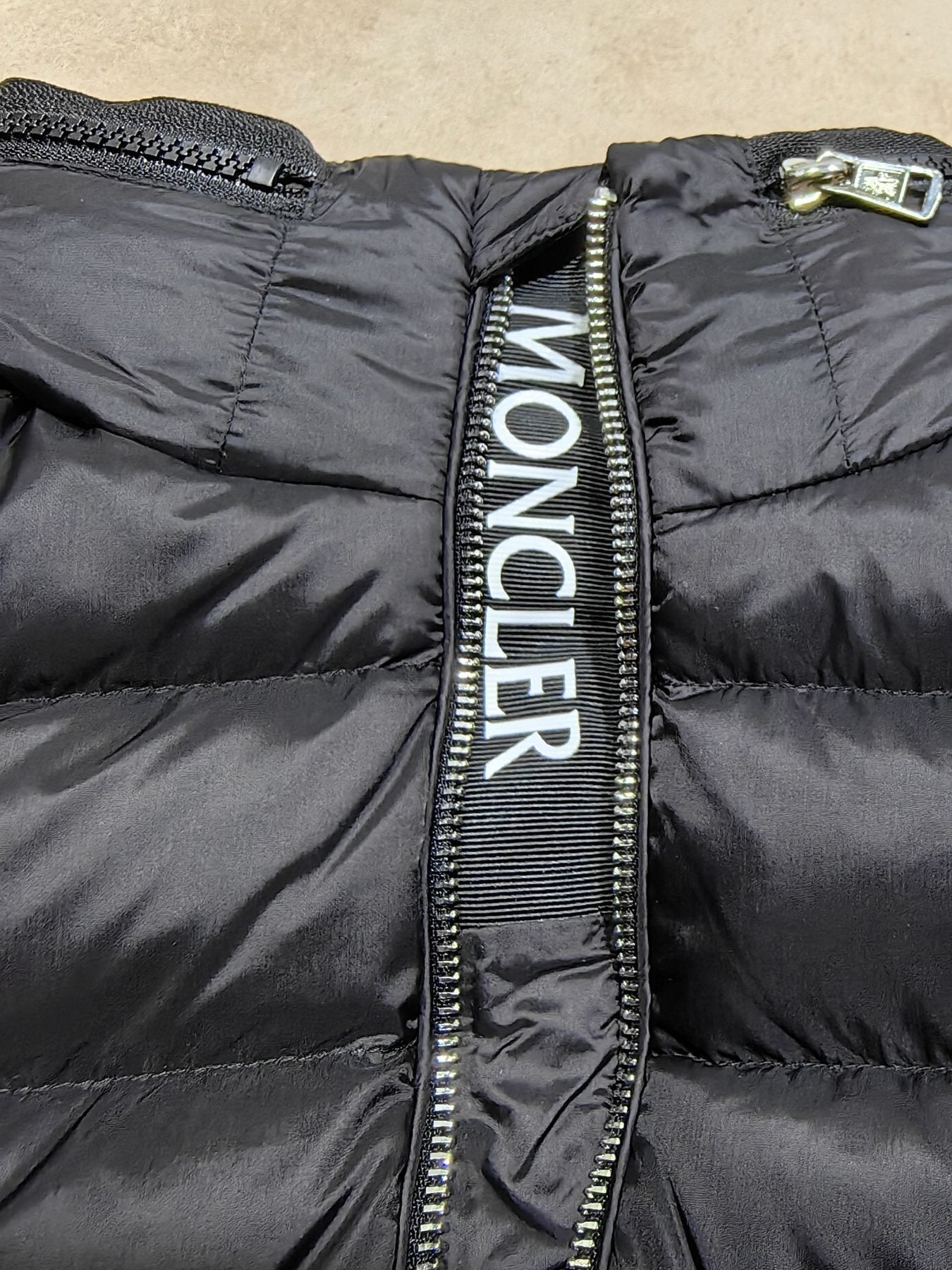Moncler Black Stand-Collar Quilted Puffer Coat