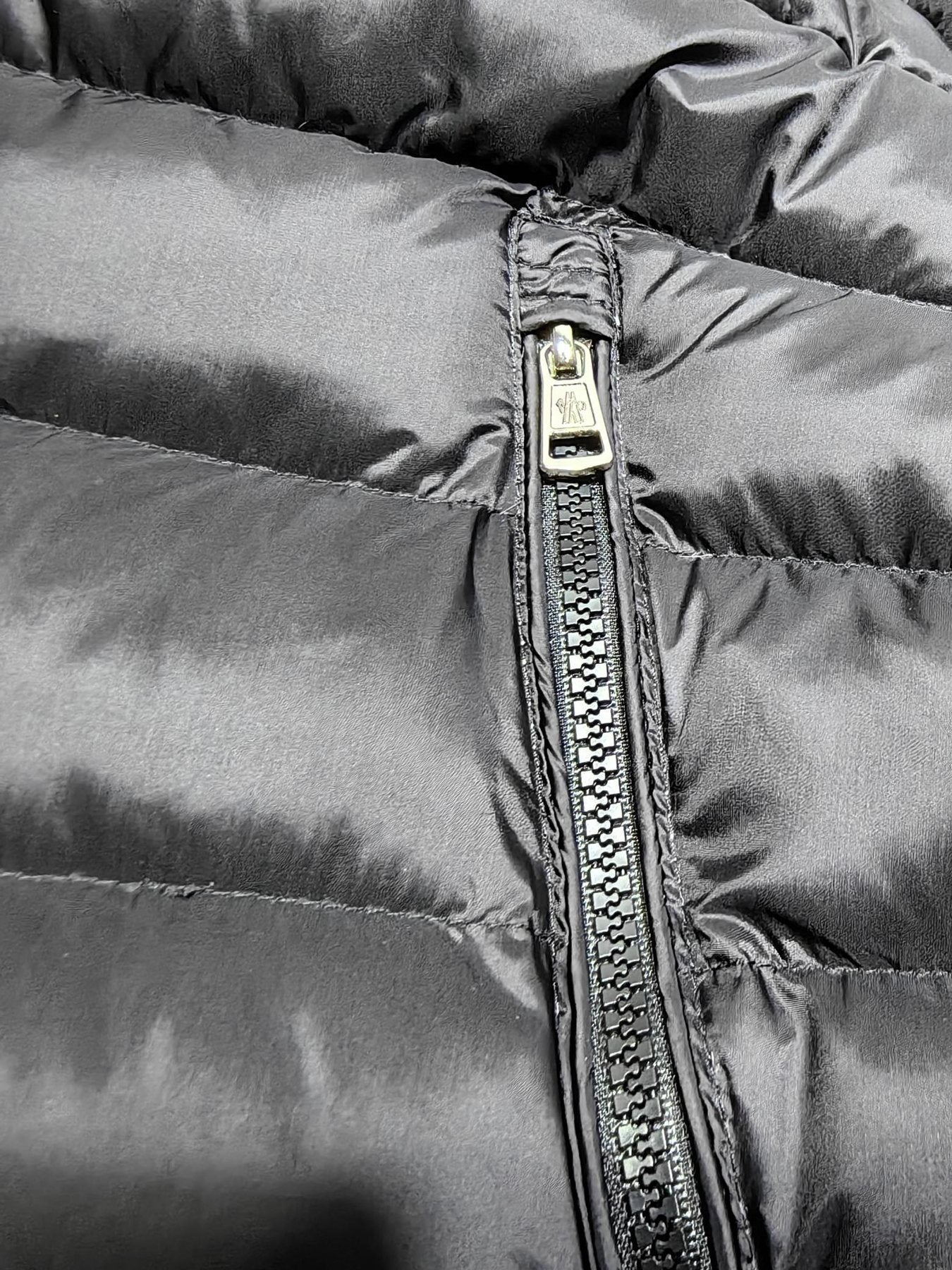 Moncler Black Stand-Collar Quilted Puffer Coat