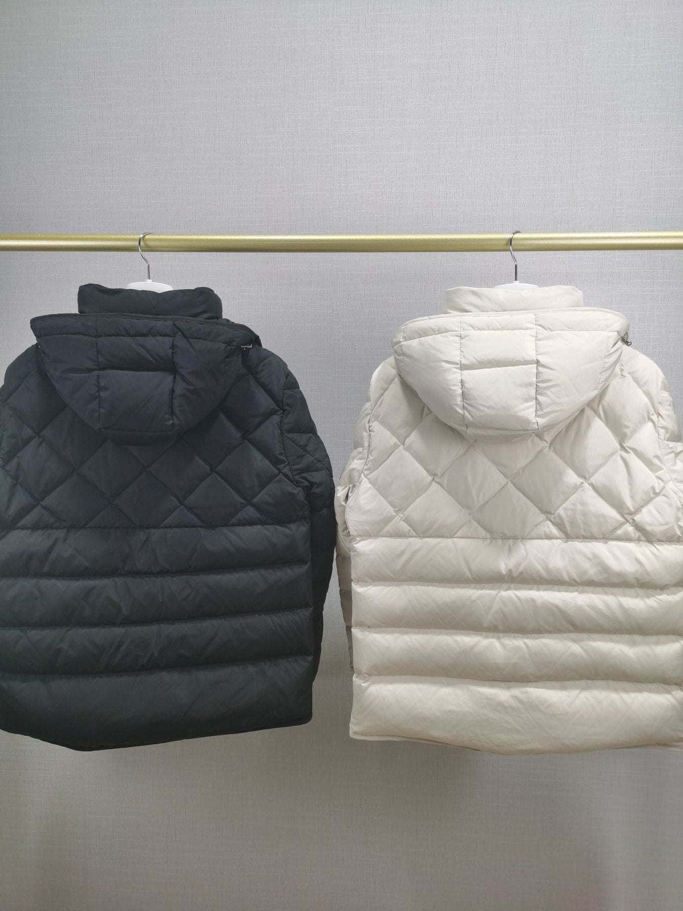 Moncler Men's Quilted Short Down Coat with Detachable Hood