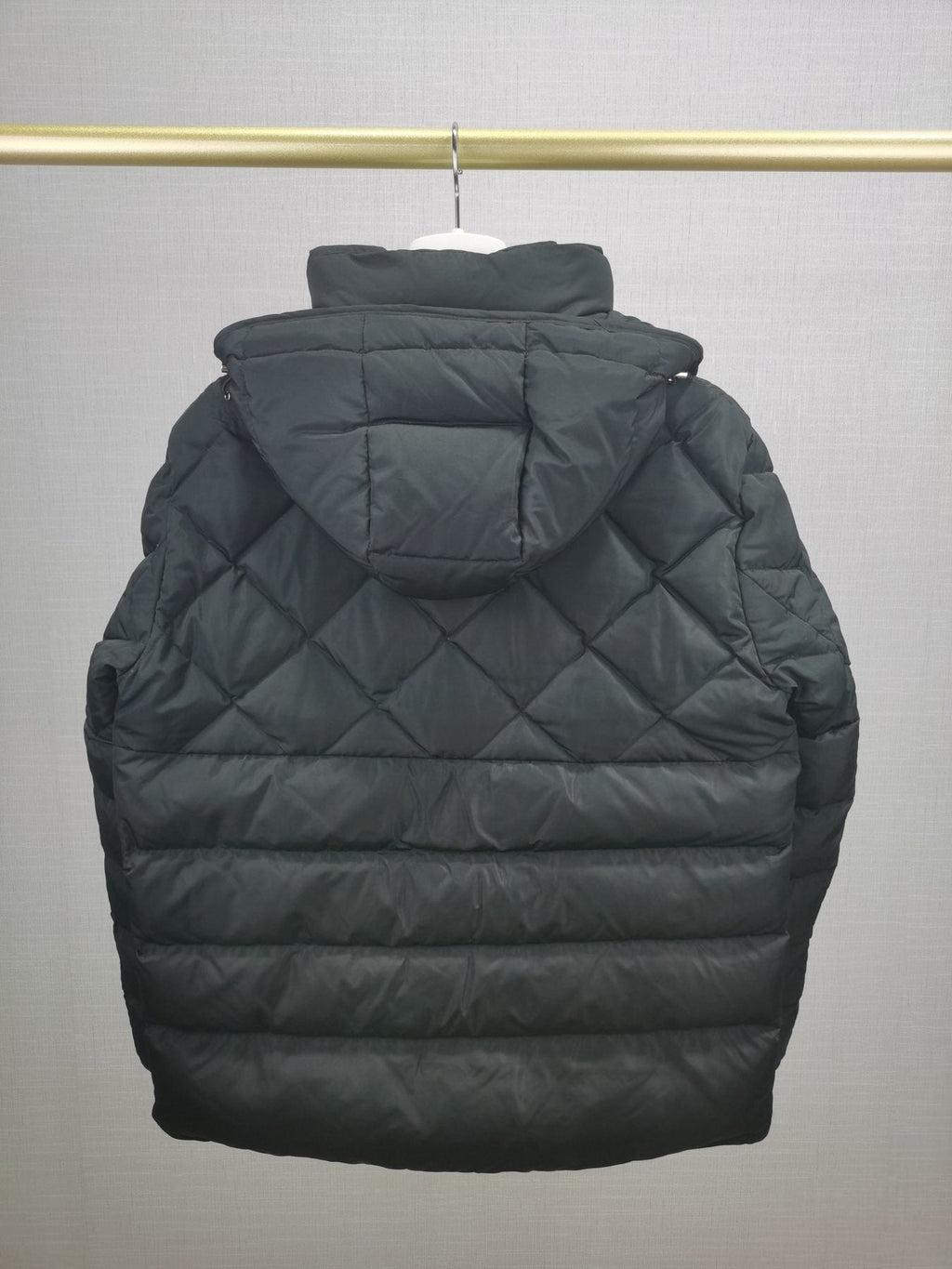 Moncler Men's Quilted Short Down Coat with Detachable Hood