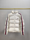 Moncler Men's Hooded Striped-Sleeve Puffer Coat