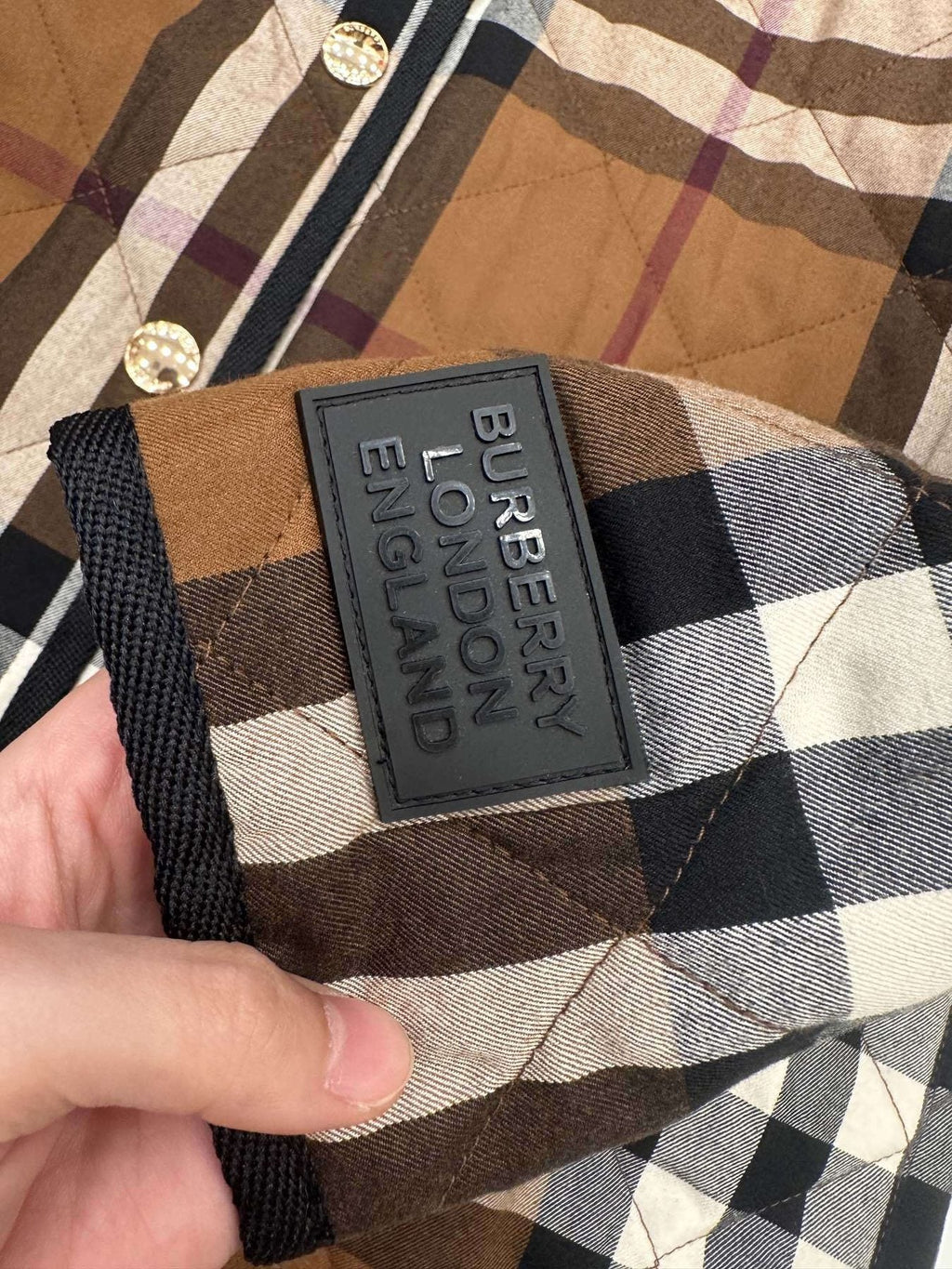 Burberry Brown Check Quilted Jacket