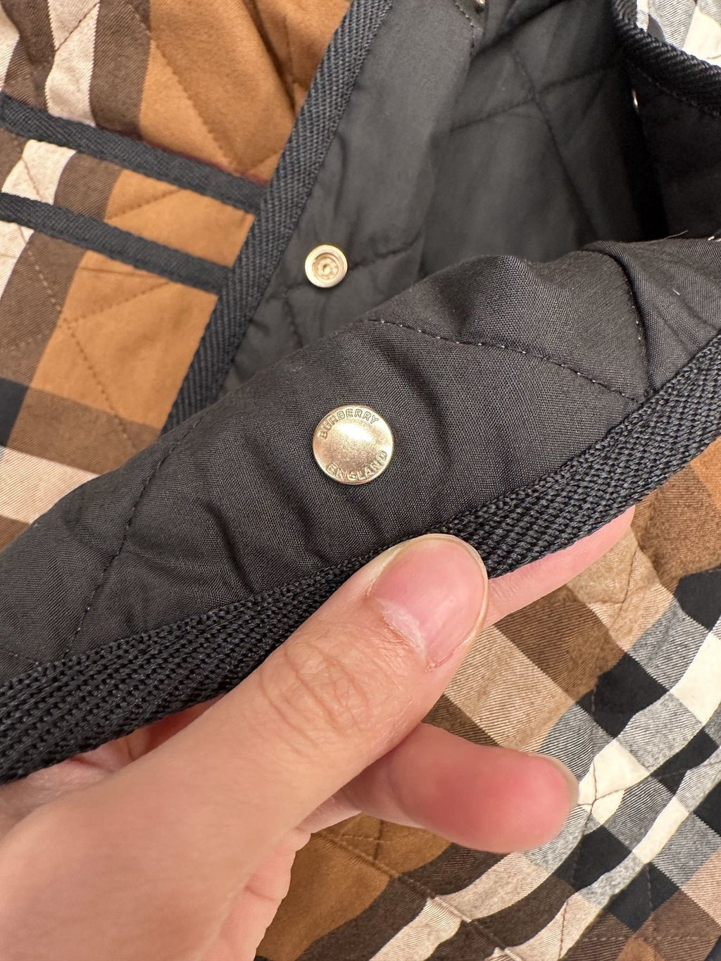 Burberry Brown Check Quilted Jacket